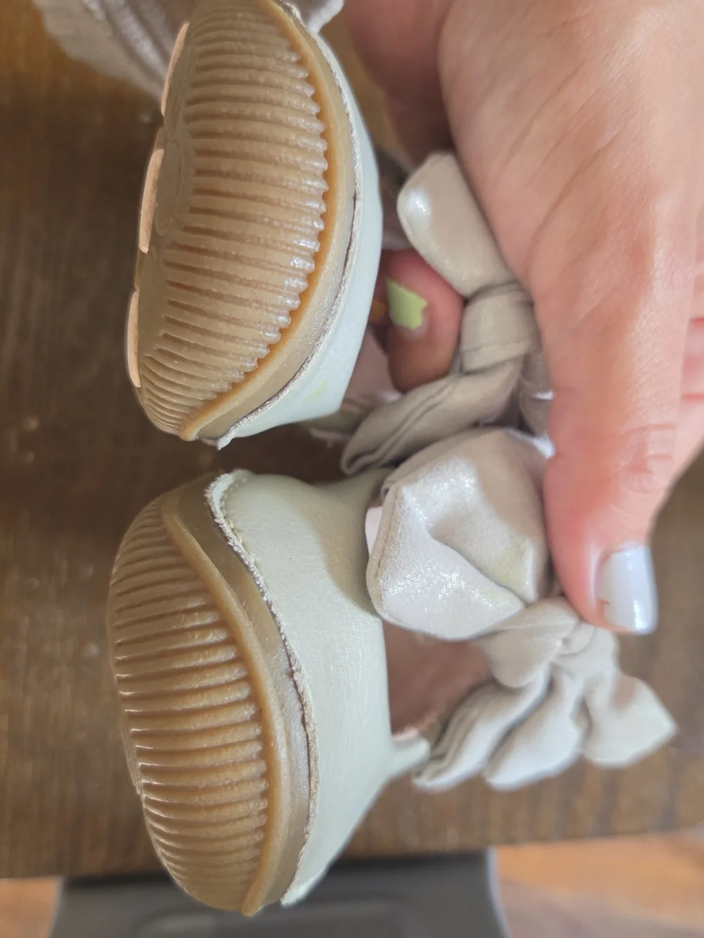 Toddler 6M shoes by Stride Rite in a Champagne/Pink color